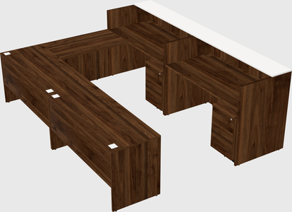 Shared one sided u-shaped reception desk