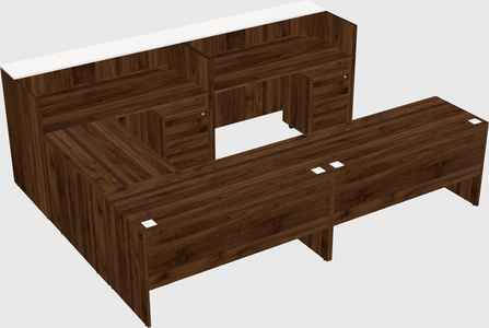 Shared one sided u-shaped reception desk