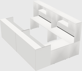 Shared one sided u-shaped reception desk
