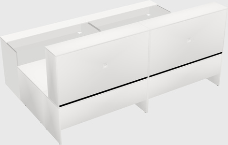Shared one sided u-shaped reception desk