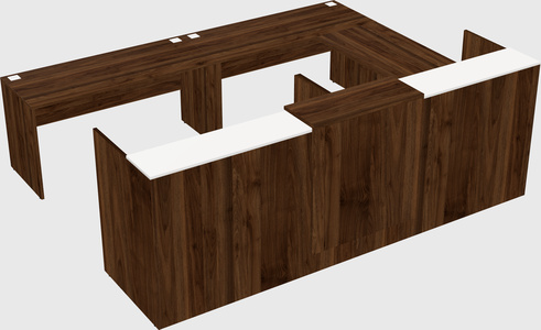 Shared one sided u-shaped reception desk