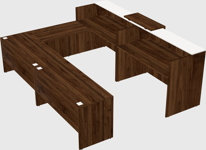Shared one sided u-shaped reception desk