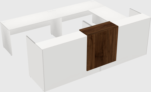 Shared one sided u-shaped reception desk