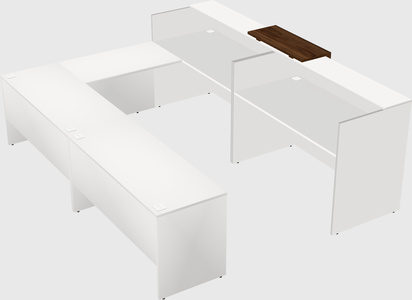 Shared one sided u-shaped reception desk