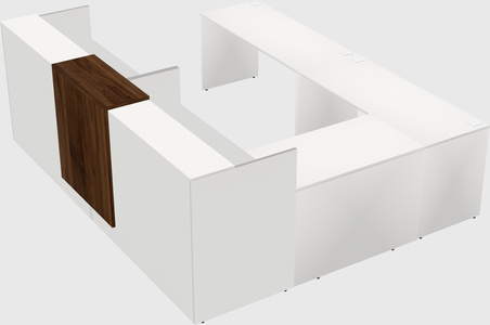 Shared one sided u-shaped reception desk