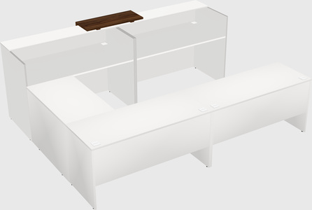 Shared one sided u-shaped reception desk