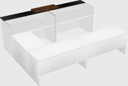 Shared one sided u-shaped reception desk
