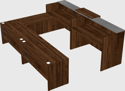 Shared one sided u-shaped reception desk