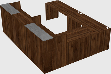 Shared one sided u-shaped reception desk
