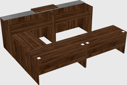 Shared one sided u-shaped reception desk
