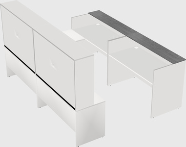 Shared one sided u-shaped reception desk