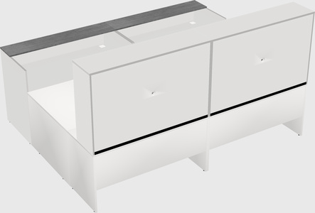 Shared one sided u-shaped reception desk