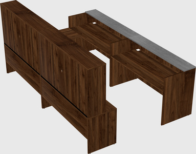 Shared one sided u-shaped reception desk
