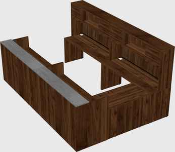 Shared one sided u-shaped reception desk