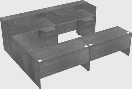 Shared one sided u-shaped reception desk