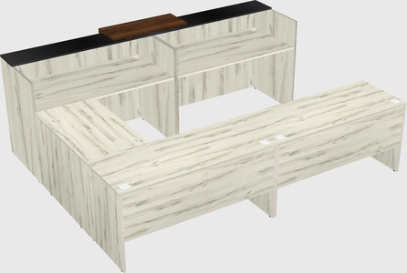 Shared one sided u-shaped reception desk