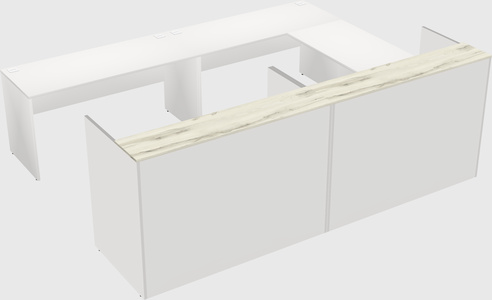 Shared one sided u-shaped reception desk