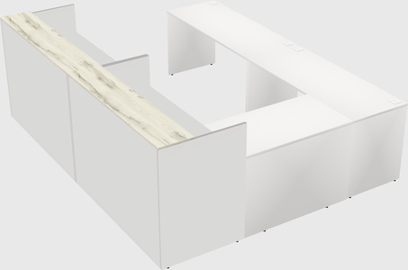 Shared one sided u-shaped reception desk