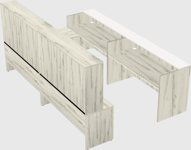 Shared one sided u-shaped reception desk