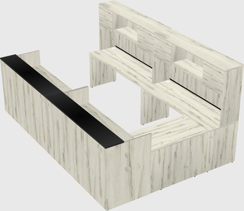 Shared one sided u-shaped reception desk