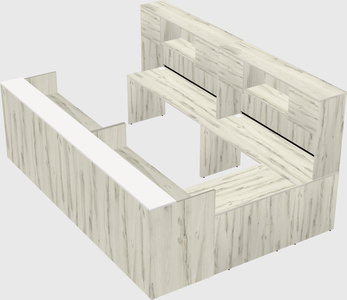 Shared one sided u-shaped reception desk