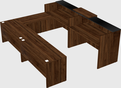 Shared one sided u-shaped reception desk