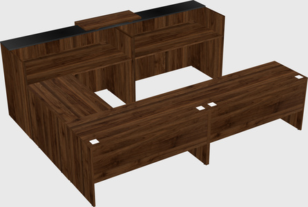 Shared one sided u-shaped reception desk