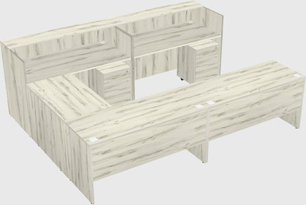 Shared one sided u-shaped reception desk