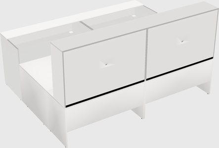 Shared one sided u-shaped reception desk