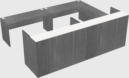 Shared one sided u-shaped reception desk