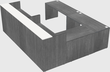 Shared one sided u-shaped reception desk