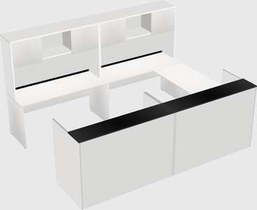 Shared one sided u-shaped reception desk