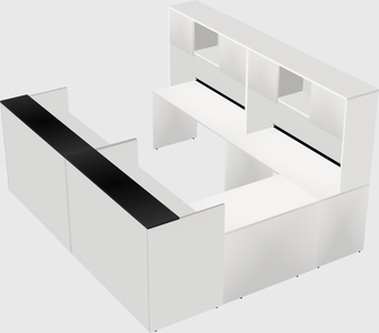 Shared one sided u-shaped reception desk