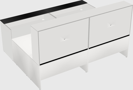 Shared one sided u-shaped reception desk