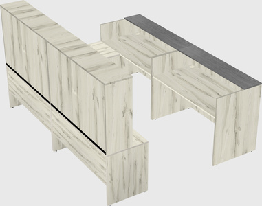 Shared one sided u-shaped reception desk