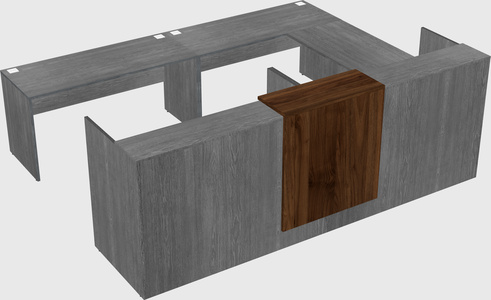 Shared one sided u-shaped reception desk