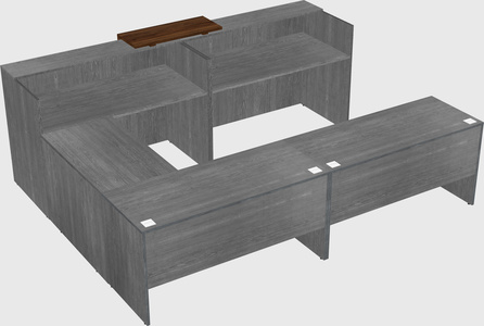Shared one sided u-shaped reception desk
