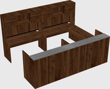 Shared one sided u-shaped reception desk