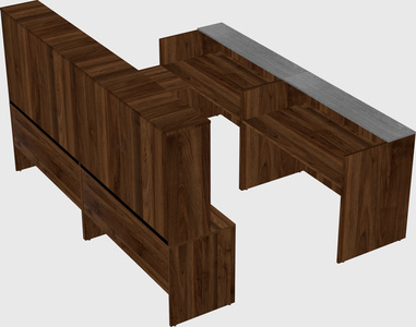 Shared one sided u-shaped reception desk