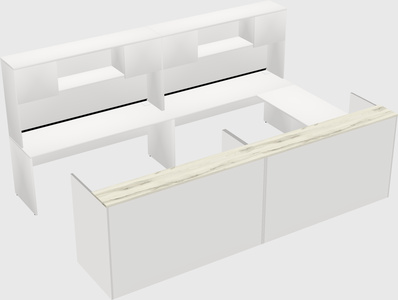 Shared one sided u-shaped reception desk