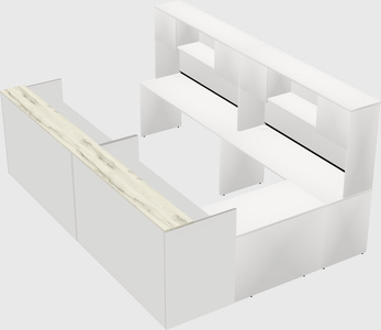 Shared one sided u-shaped reception desk