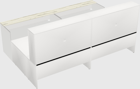 Shared one sided u-shaped reception desk
