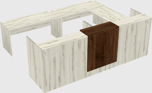 Shared one sided u-shaped reception desk