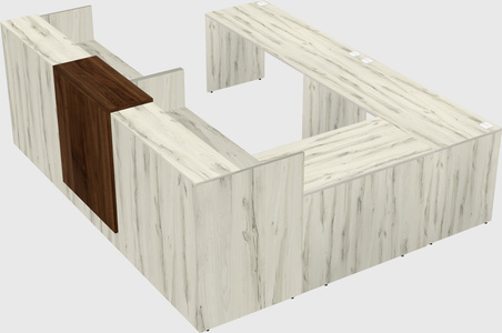 Shared one sided u-shaped reception desk