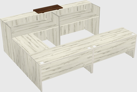 Shared one sided u-shaped reception desk