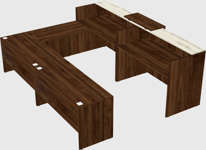 Shared one sided u-shaped reception desk