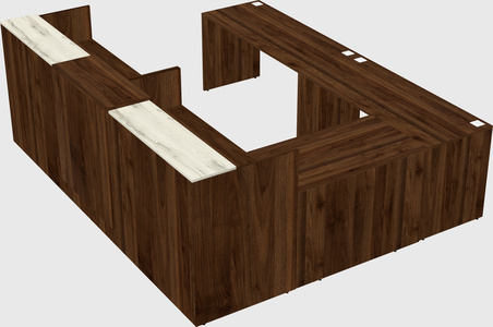 Shared one sided u-shaped reception desk