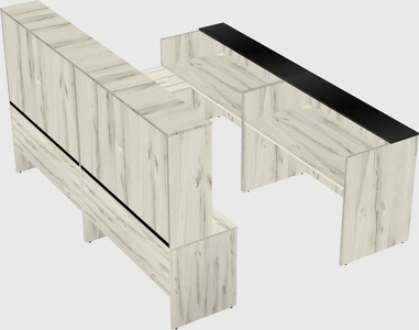 Shared one sided u-shaped reception desk
