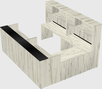 Shared one sided u-shaped reception desk