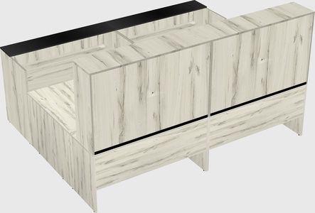 Shared one sided u-shaped reception desk